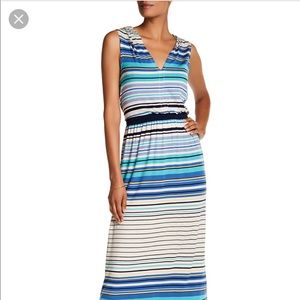 Mac Studio Jersey Striped Maxi Dress